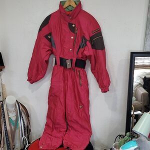 Vintage 90s Descente Pink Ski Suit